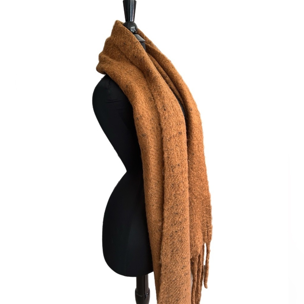 Urban Outfitters Brown Fringe Knit Scarf - Picture 6 of 7